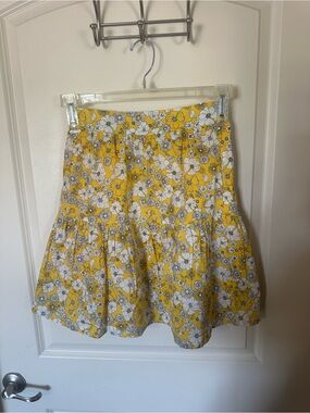 Mod cloth Sunny Yellow Floral Circle Skirt